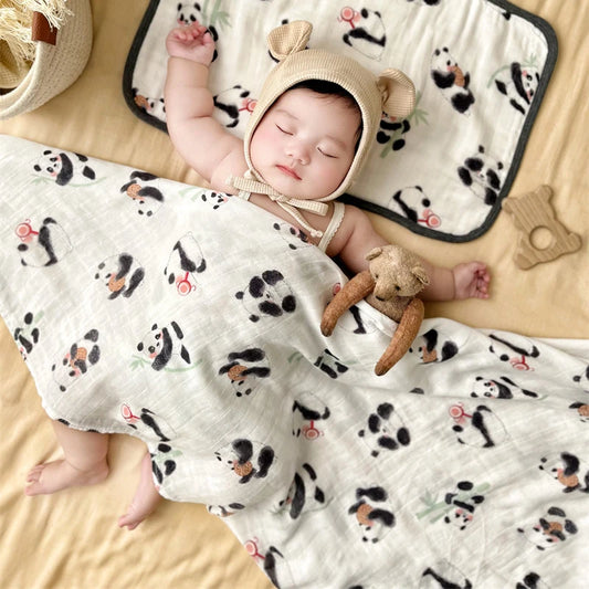 BambooNest Swaddle – Soft Muslin Baby Blanket