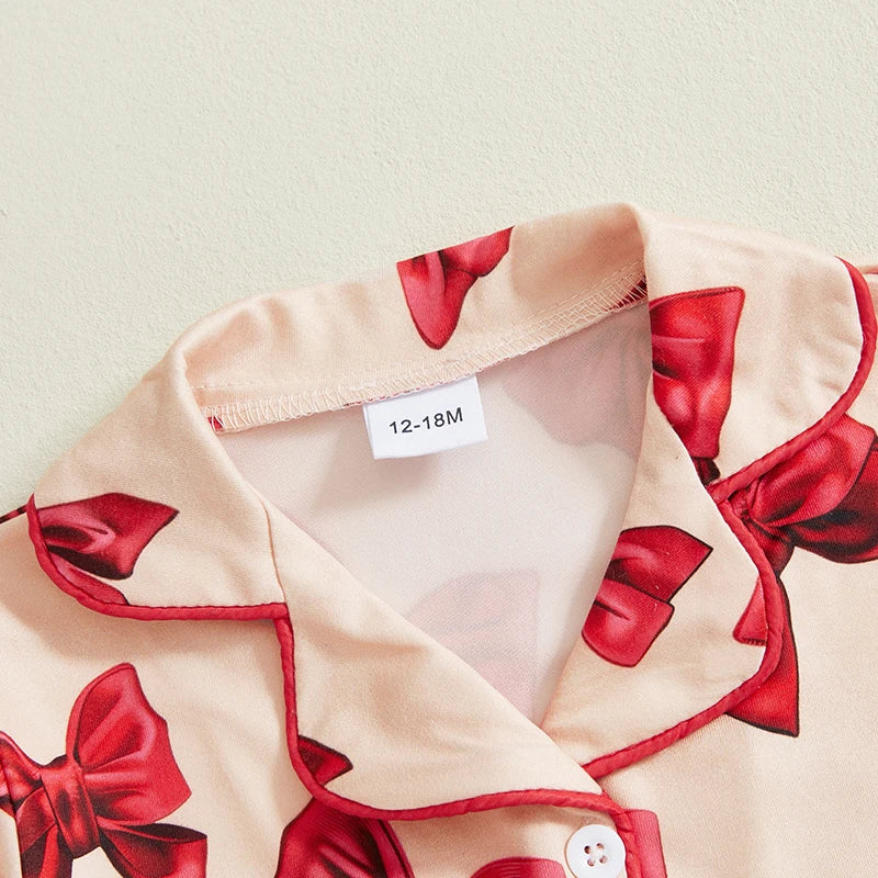 Fuzzelle – Plush Bow Pajamas for Girls