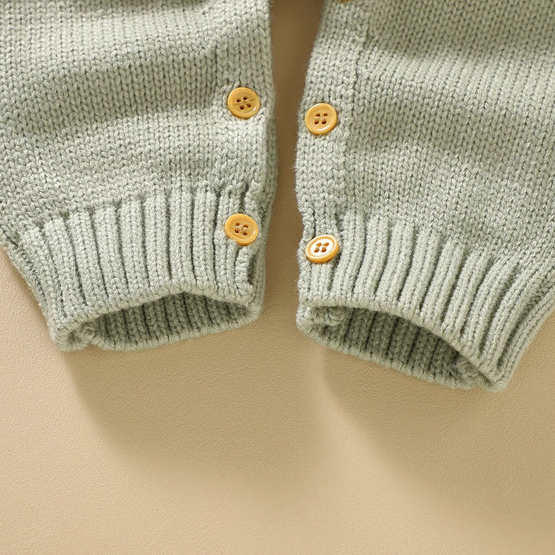 ElmHug Overalls – Soft Solid Knit Romper for Newborns & Toddlers