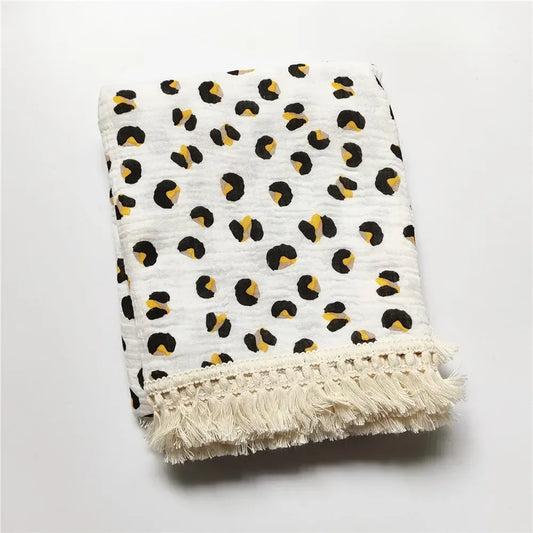 TasselNest Swaddle – 2-Layer Muslin Blanket for Newborns