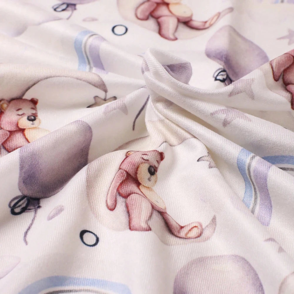 CubWrap – Bear Print Swaddle & Hat Set