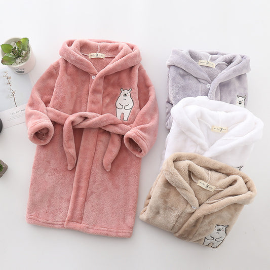 HushCub – Hooded Flannel Robe for Boys