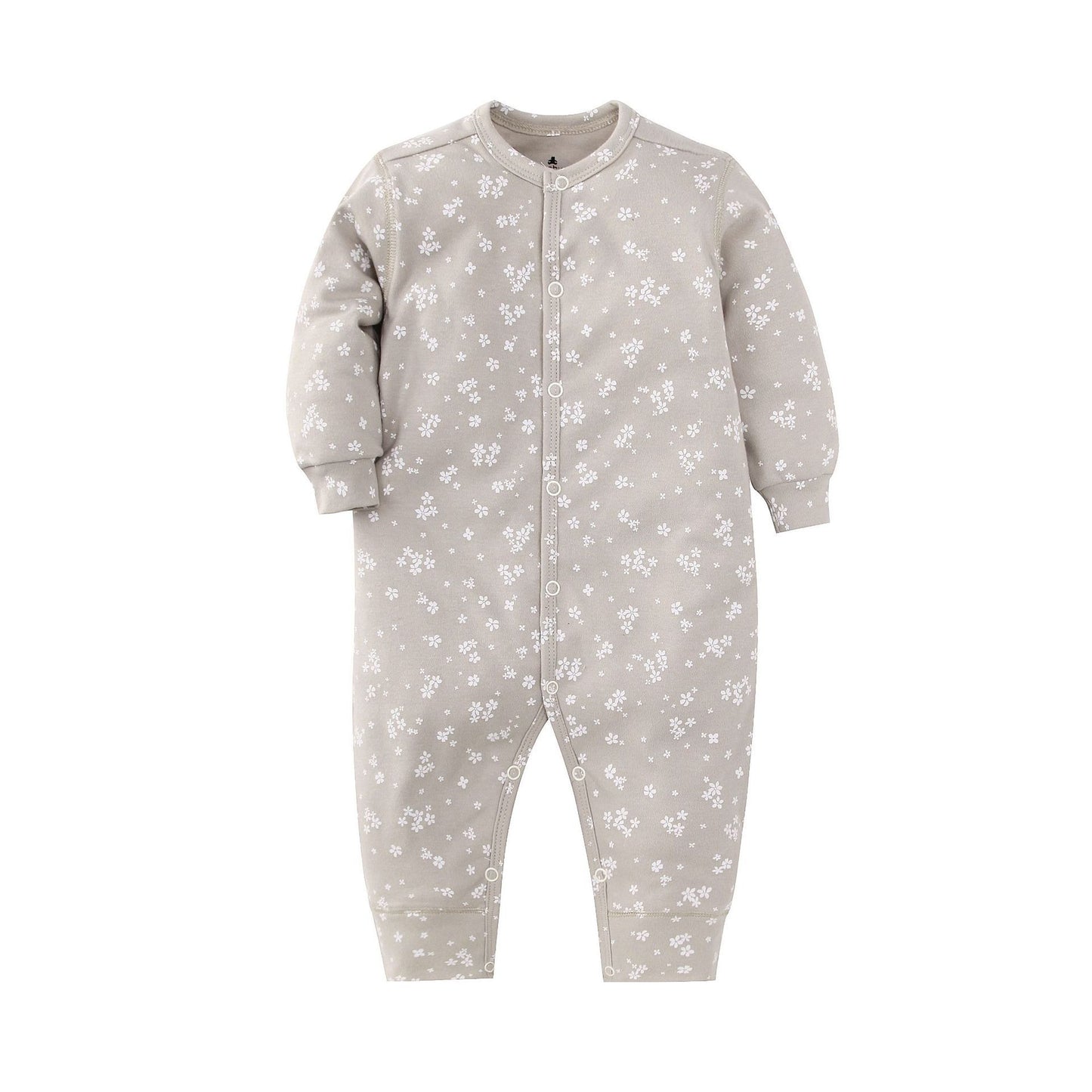 Infants Baby Jumpsuit Long Sleeve Button Romper
