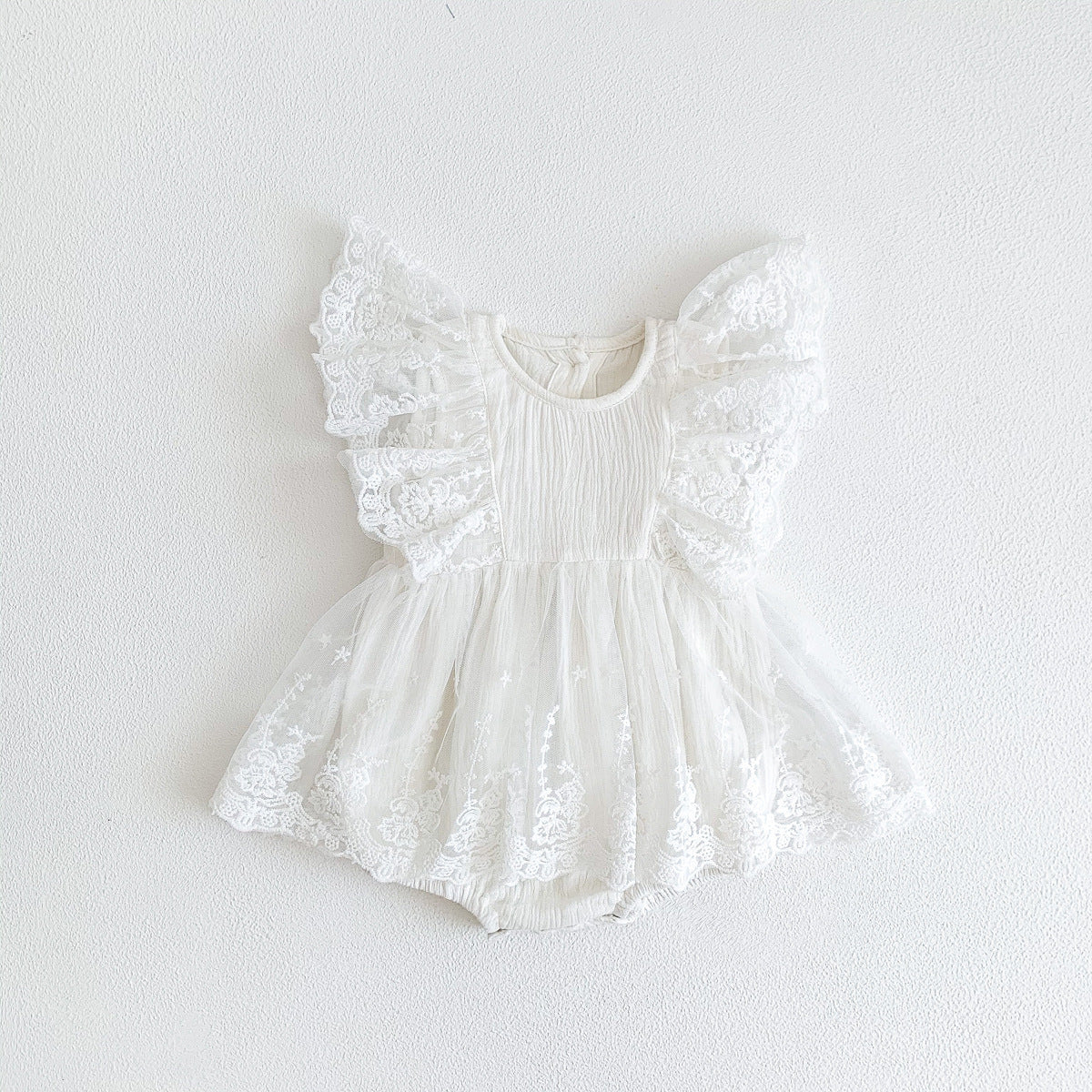 Cotton Lace Embroidered Baby's Gown