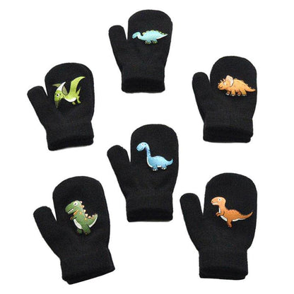 Children's Cartoon Warm And Velvet Thick Knitted Gloves