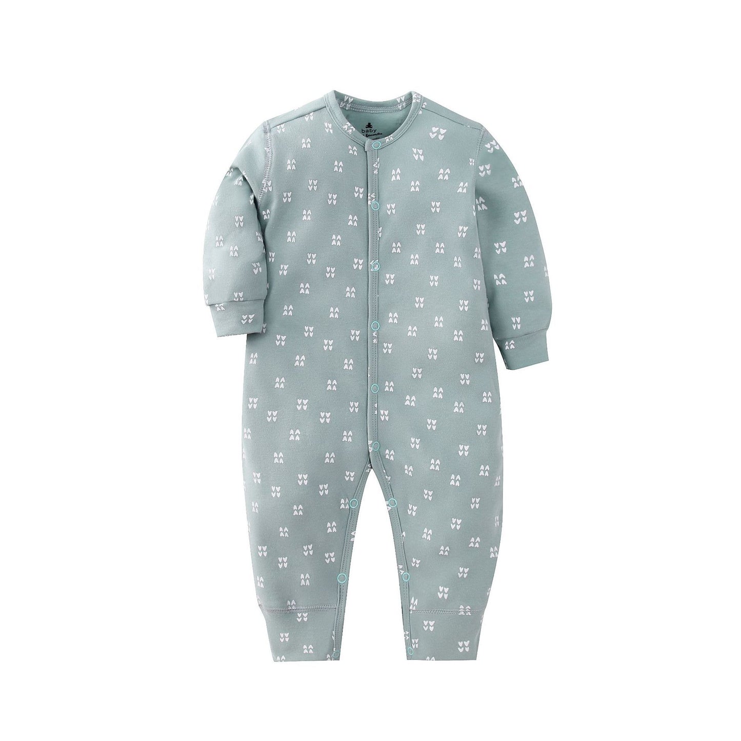 Infants Baby Jumpsuit Long Sleeve Button Romper