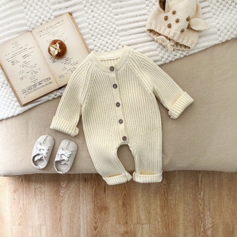 Knitted Thickened Rompers Newborn Winter Clothes Sweater Romper