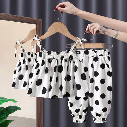 New Baby Girl Summer Short Sleeve Two Piece Suit