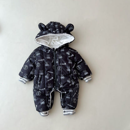 Warm Newborn Hundred Days Romper Outwear