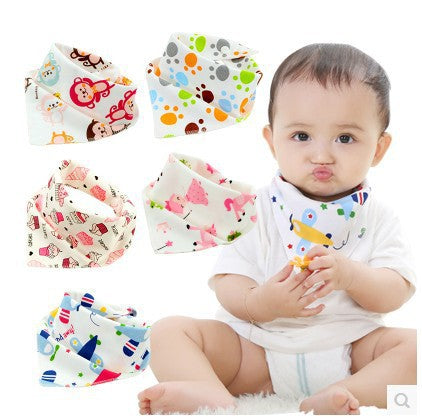 Baby Bibs Waterproof Triangle Cotton Cartoon Child Baberos Bandana Bibs Dribble Bibs Newborn Slabber Absorbent Cloth