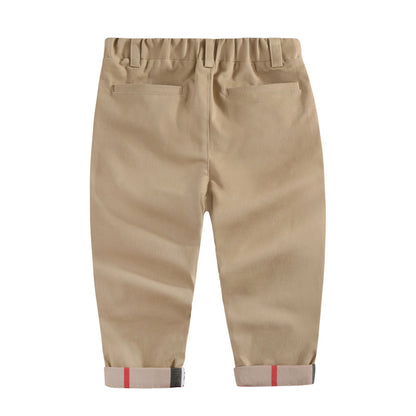 Boys' casual cotton trousers