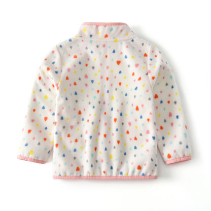 Baby Long Sleeve Stand Collar Polar Fleece Jacket