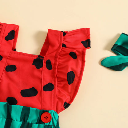 Cute Super Cute Hair Band Watermelon Baby Jumpsuit