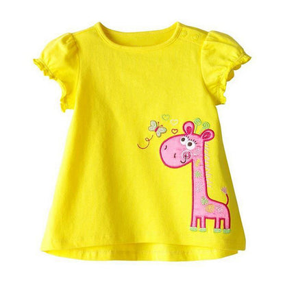 Girls' Cotton Short-sleeved T-shirt