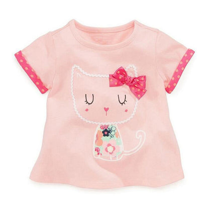 Girls' Cotton Short-sleeved T-shirt