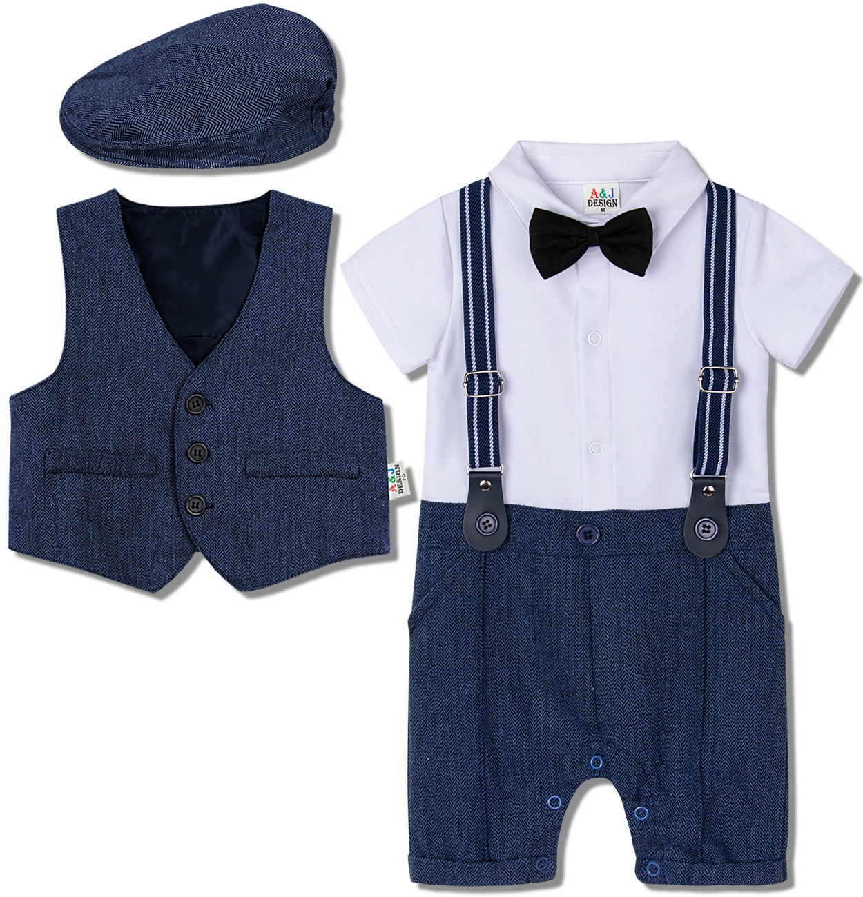 Baby Boy Suit One-piece Gentleman Suit