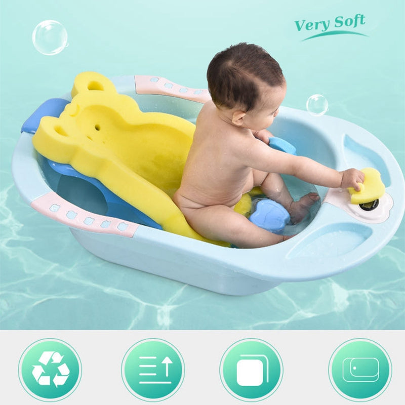 Baby Shower Bath Tub Pad Non-Slip Bathtub Seat Support Mat Newborn Safety Bath Mat