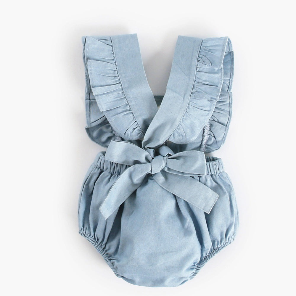 Ins Denim Baby One-piece Bodysuits Baby Romper Spring