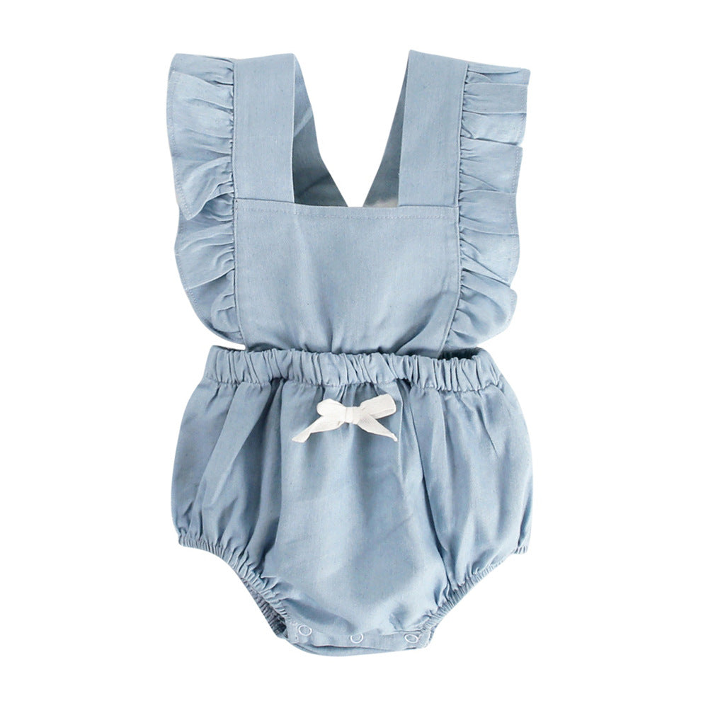 Ins Denim Baby One-piece Bodysuits Baby Romper Spring