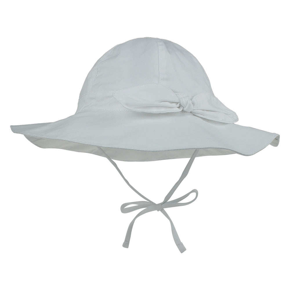 Children's Bowknot Floral Big Eaves Sun Hat