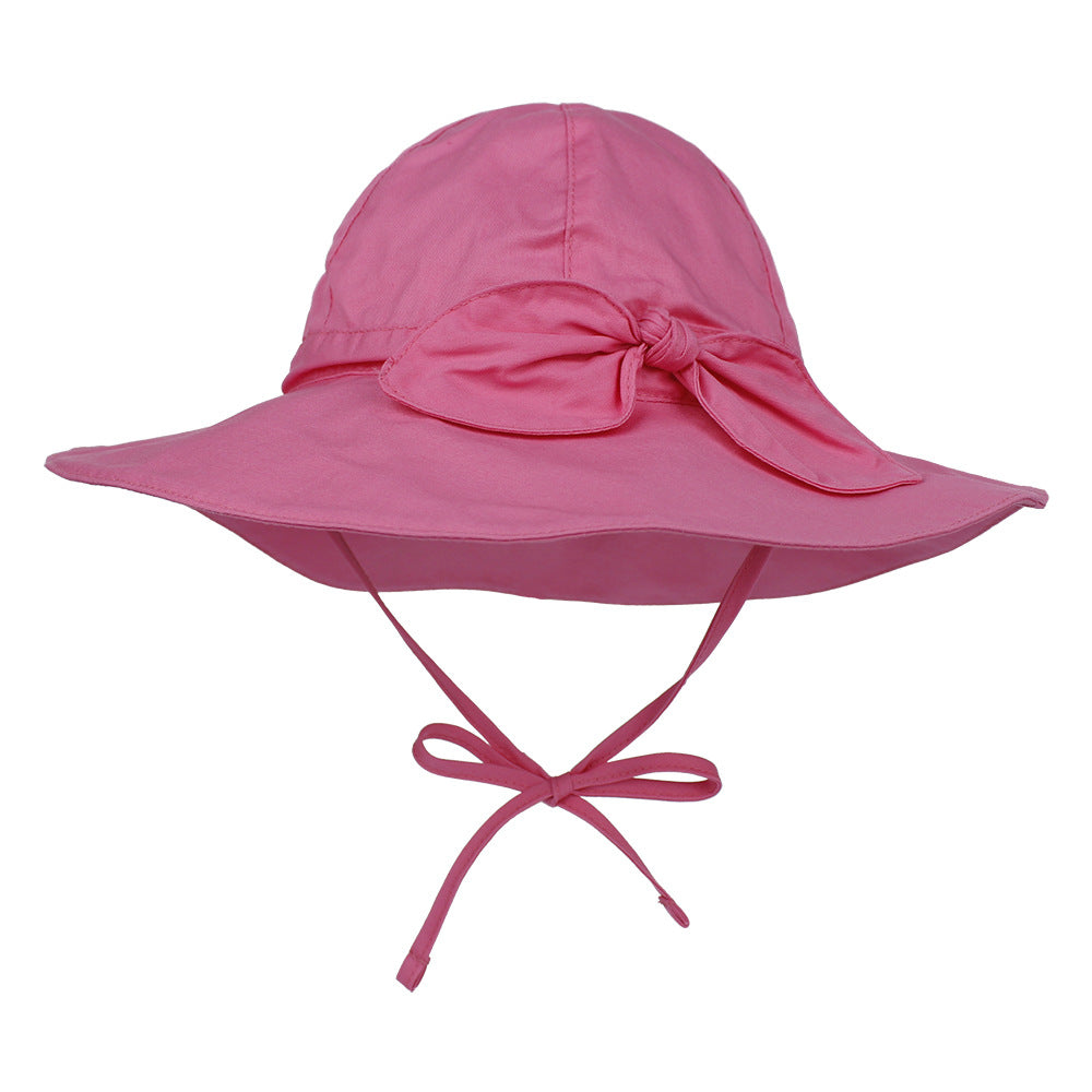 Children's Bowknot Floral Big Eaves Sun Hat