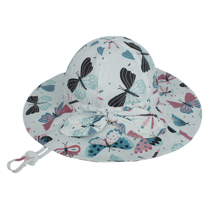 Children's Bowknot Floral Big Eaves Sun Hat