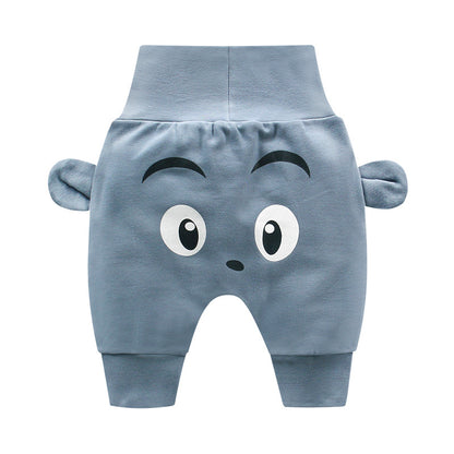 New Boys And Girls Big Pp Pants Baby High Waist Belly Pants Children'S Casual Trousers Trend