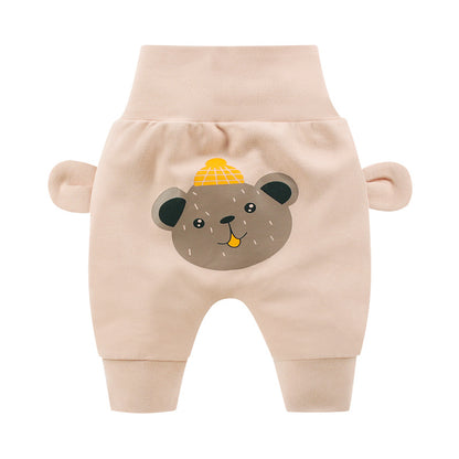 New Boys And Girls Big Pp Pants Baby High Waist Belly Pants Children'S Casual Trousers Trend