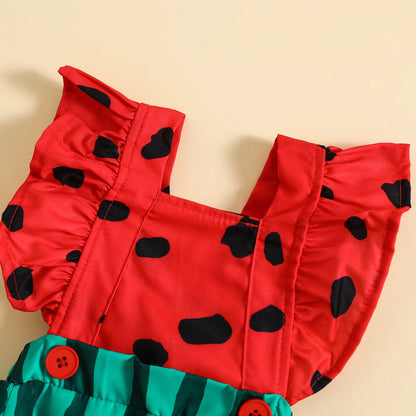 Cute Super Cute Hair Band Watermelon Baby Jumpsuit