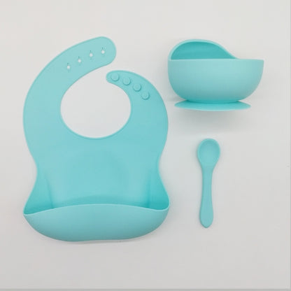 Children's Food Supplement Bowl, Fork, Spoon, Bib Set