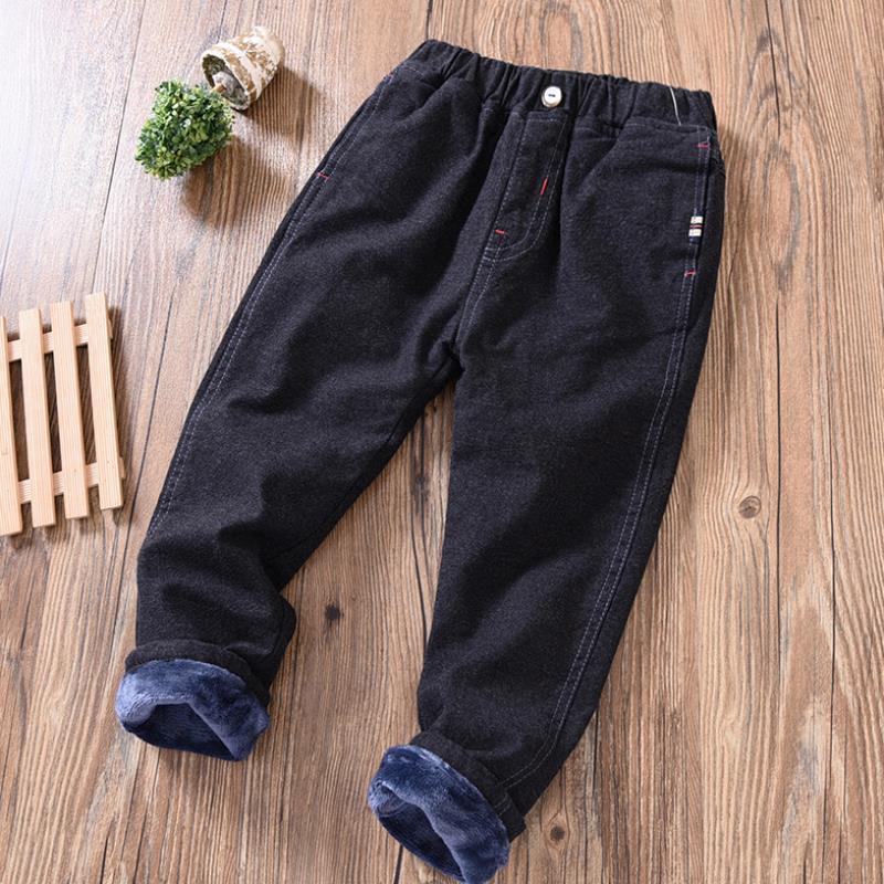 Boys' Casual Pants Korean Winter Long Pants, Big Kids Plus Cashmere Pants Trend