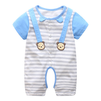 Baby Siamese Cotton 2 Months Newborn Male Short Sleeve