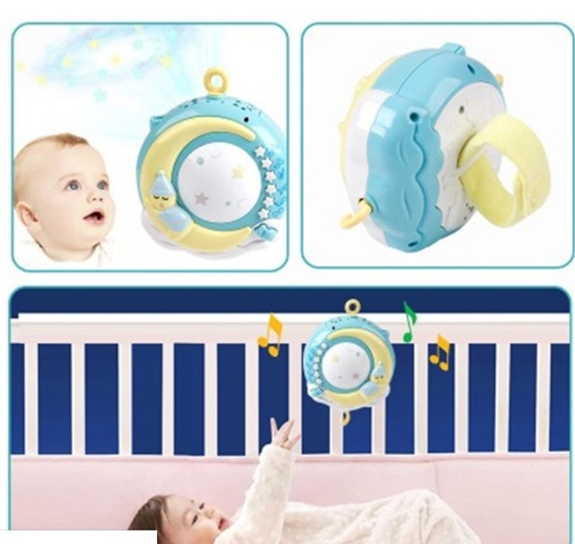 Baby Rattles Crib Mobiles Toy Holder Rotating Mobile Bed Bell Musical Box Projection Newborn Infant Baby Boy Toys