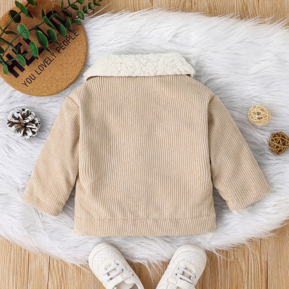 Infant Toddler Winter Fleece Corduroy Coat