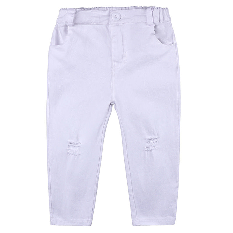 Girls' set children's ripped trousers