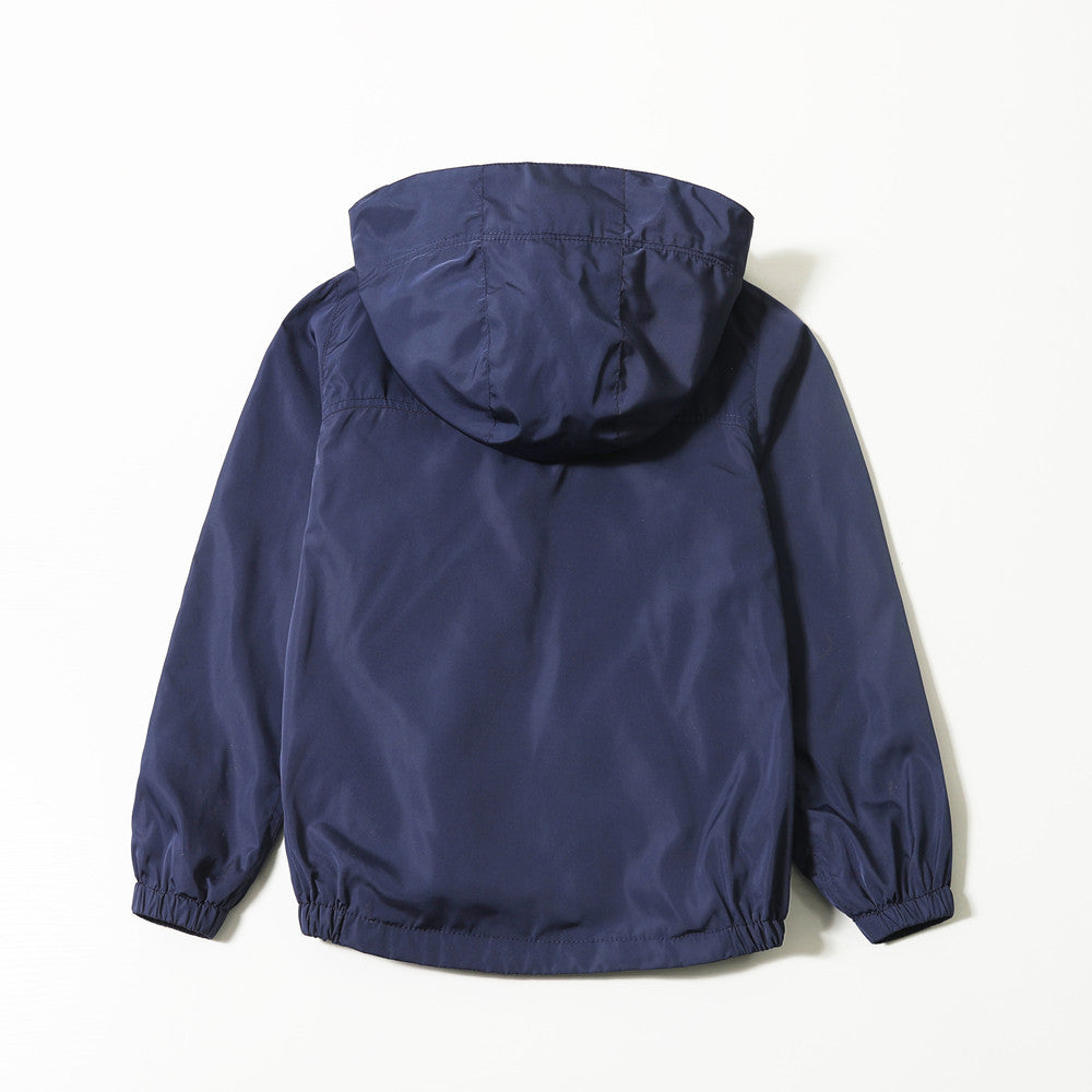 Coat Jacket Autumn New Medium And Big Kids Hood