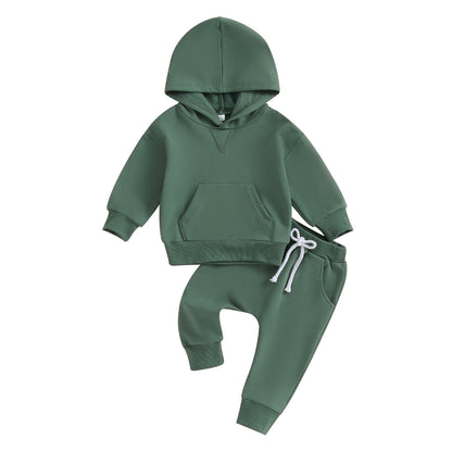 Baby Long Sleeve Hooded Sweater Trousers Suit