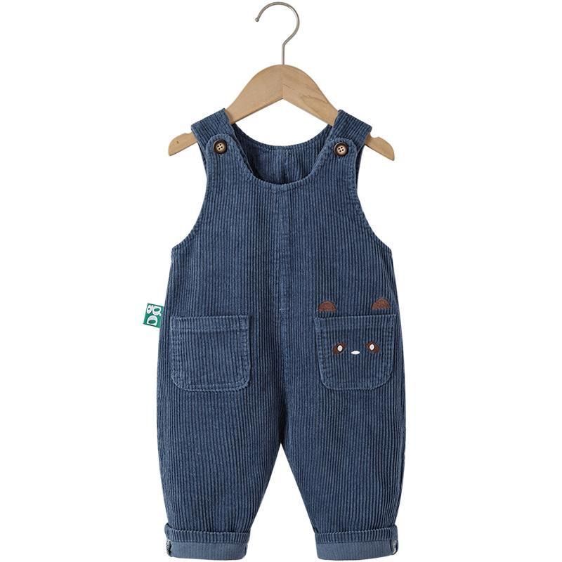 Baby Cartoon Cute Corduroy Suspender Pants