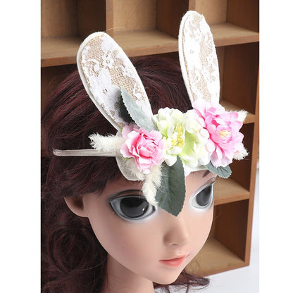 Artificial flower headband