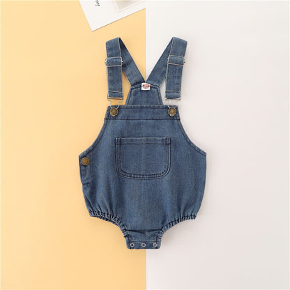 Newborn Jumpsuit Baby Cloth Denim Brace