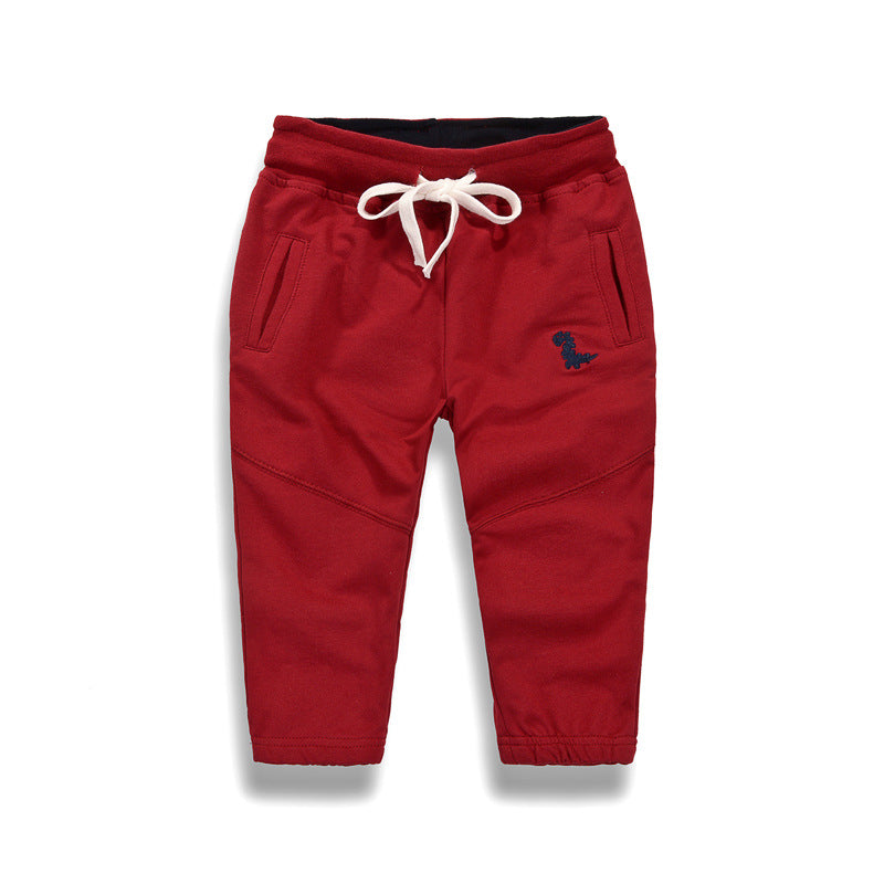 Children's Little Dinosaur Lace-up Sweatpants