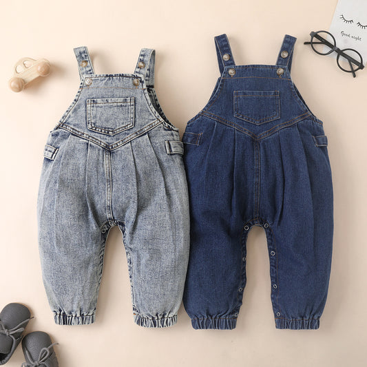 Children's Denim Straps And Pants