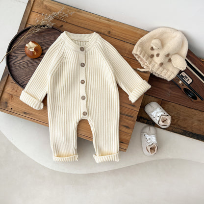 Knitted Thickened Rompers Newborn Winter Clothes Sweater Romper