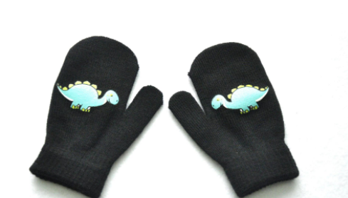 Children's Cartoon Warm And Velvet Thick Knitted Gloves