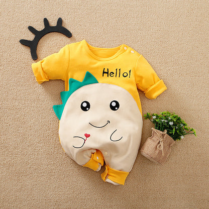 Baby Spring Clothes Korean Version Of The Animal One-piece Cotton Jumpsuit