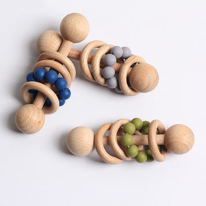 Beech rattle baby teeth toy