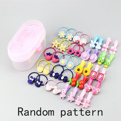 Children's Hair Rope Princess Hair Ring Storage Portable Boxed Hair Accessories Have Good Elasticity Cartoon Rubber Band Headdress