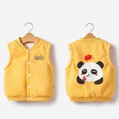 Children's Vest Spring Autumn And Winter Outer Wear Thick Waistcoat Baby Vest