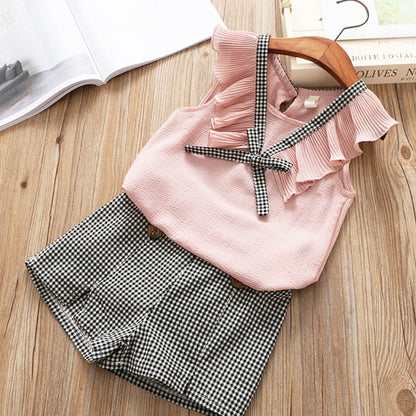 Kids Baby Girls Clothes New Short Sleeve T-Shirt Pants Dress