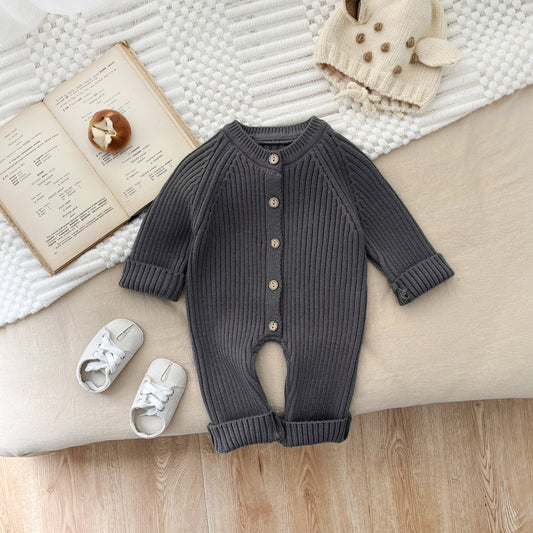 Knitted Thickened Rompers Newborn Winter Clothes Sweater Romper